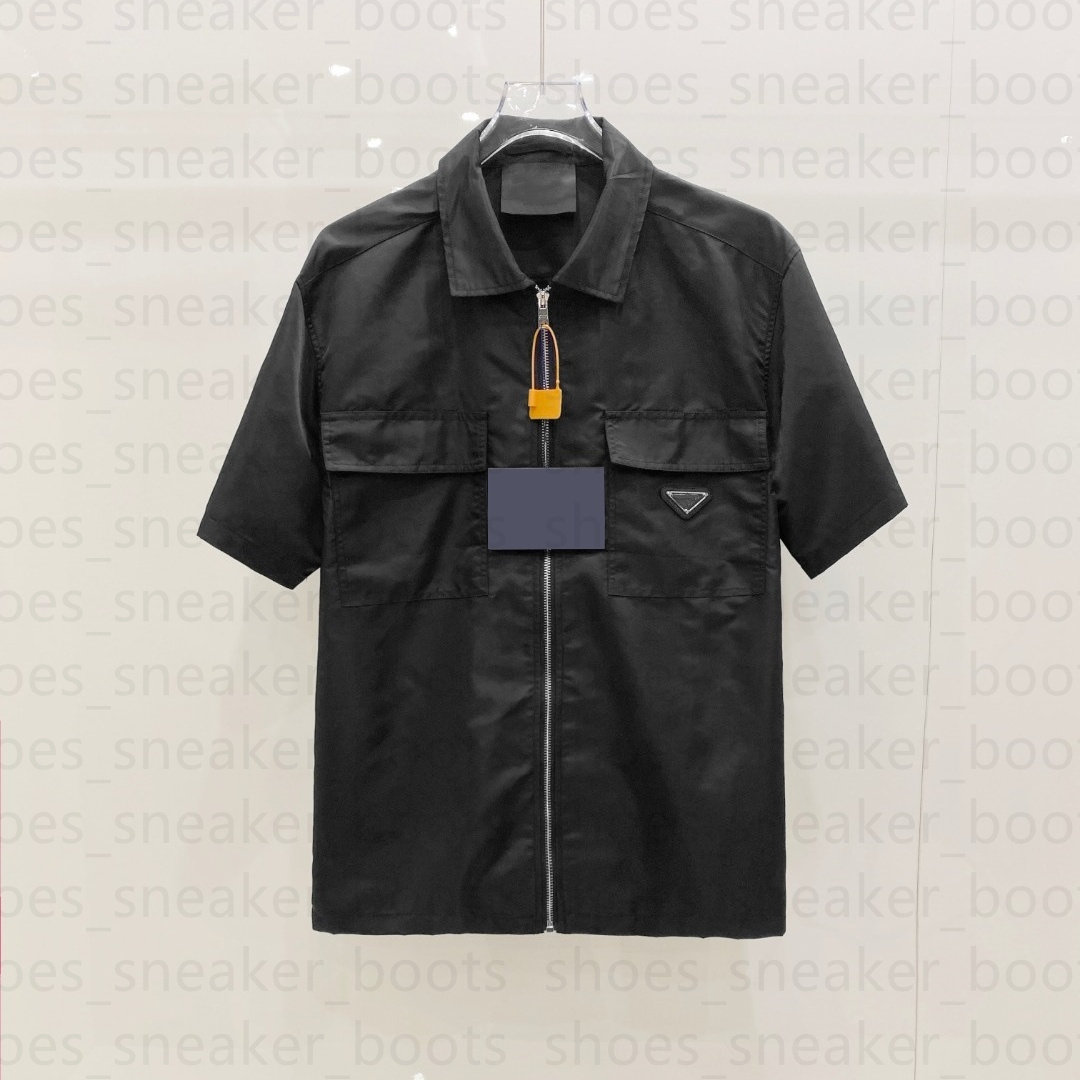 Summer New Luxury Fashion Chest Luxury Logo Short Sleeve Zippers Jacket