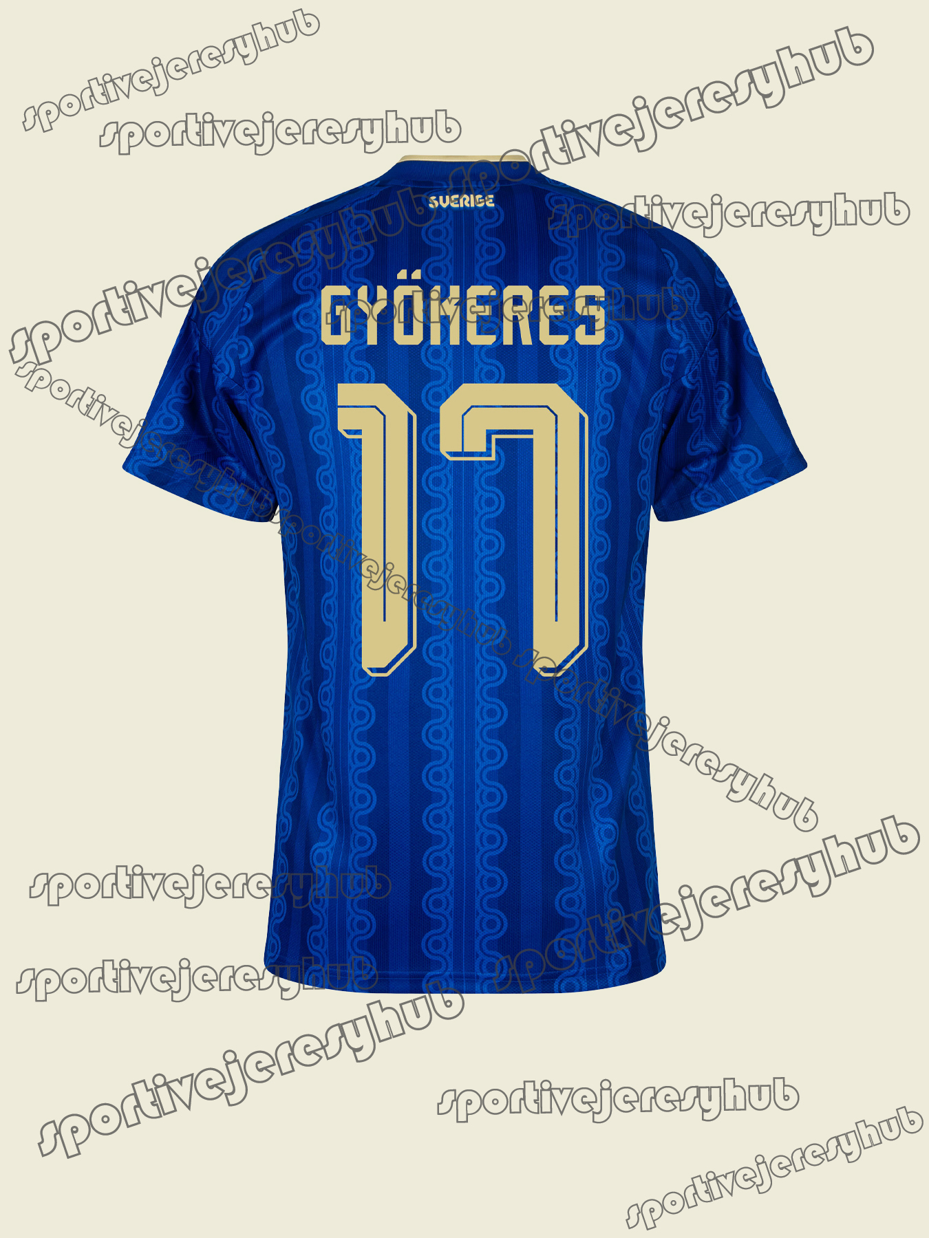 17 Viktor Gyokeres 2026 Sweden Soccer Jeresys Custom Printing Anthony Elanga Nygren Lucas Bergvall Hugo Larsson Ayari Swedberg Zeneli Victor Lindelof 