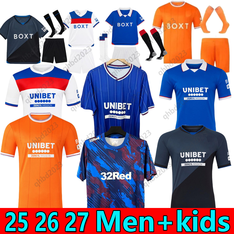 S-4XL 25 26 27 RaNgErsS Tavernier GlaSGoW Soccer Jerseys Kelly Dowell Kids Kit 2025 2026 Football Shirt DAVIS MORELOS Home Away Set Rice LAWRENCE Diomande R.MATONDO top