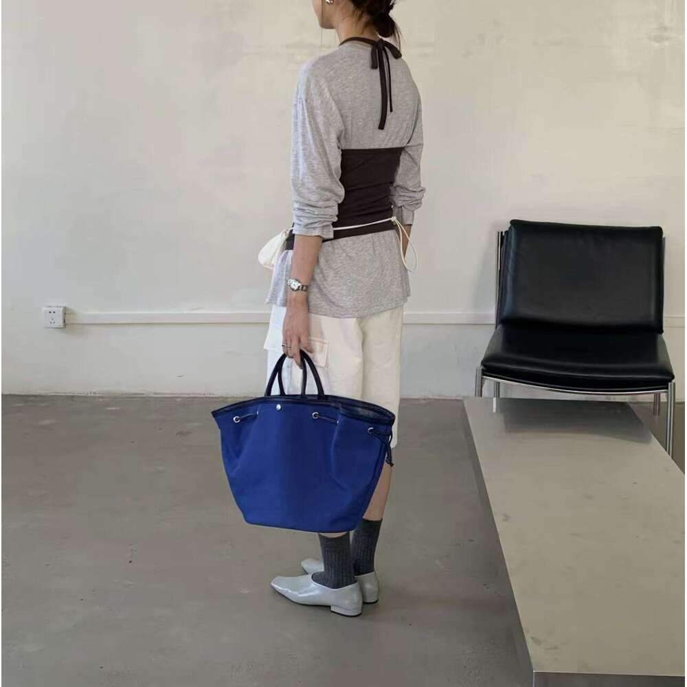 Women Korean Niche Canvas Basket Bag, Vintage Large Capacity Tote, Retro Commuter Crossbody Handbag, Casual Daily Streetwear Shopper Purse SENYY