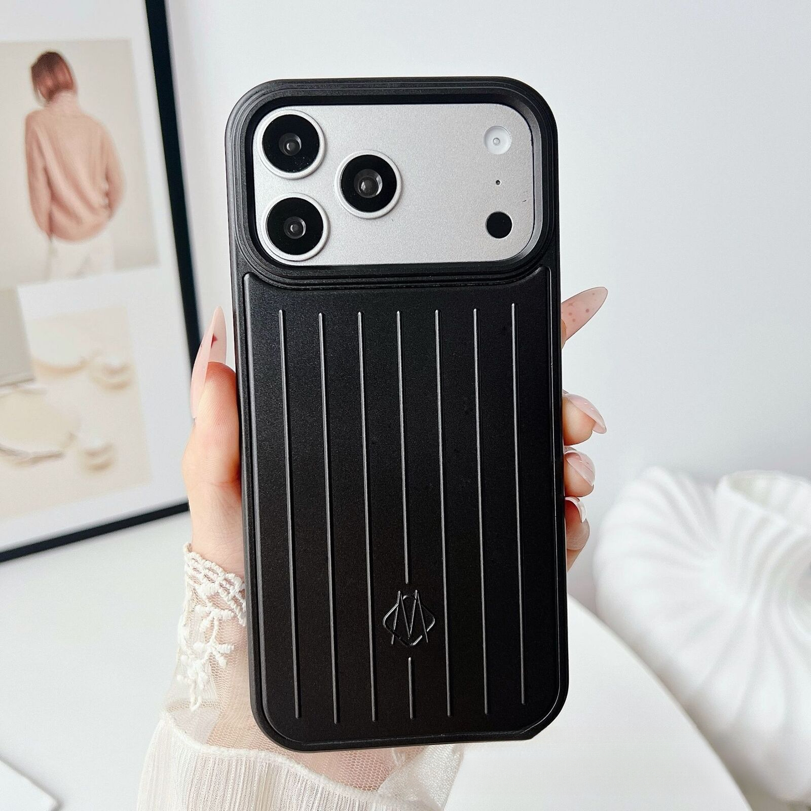 Phone Case Suitcase Designer For Iphone 17 Pro Max 16 Pro Max 15 14 13 17 14 Plus 15 Plus 16 Plus Weave Texture Back Cover Protective Funda
