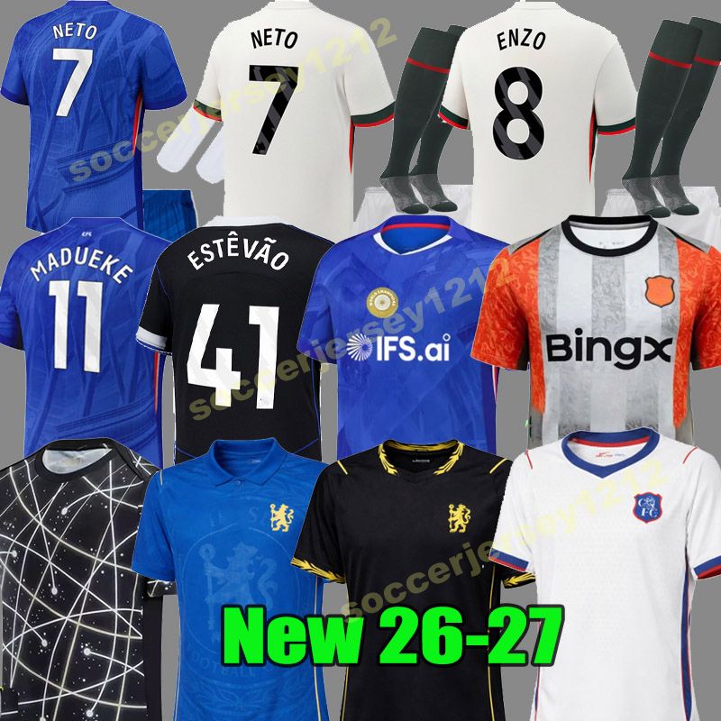 25 26 27 Palmer Pedro Neto Garnacho soccer jerseys Hato Gittens Joao Pedro 2025 2026 2027 Caicedo Enzo Mudryk Delap Sarr men football shirts kids EStevao thailand