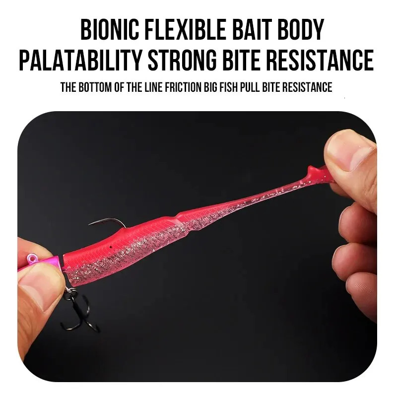 TAIYU Jig Head Soft Fishing Lures 21g Ttail Silicone Lure Wobblers Metal Spinner Spoon Bait For Pike Trout Bass Tackle 260422