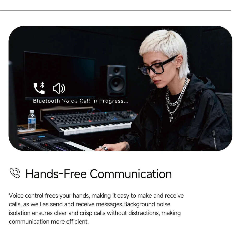 Smart MT5 Ultra 8MP HD Camera Video Recording Voice Call With Charging Case Intelligent AI Translation Glasses
