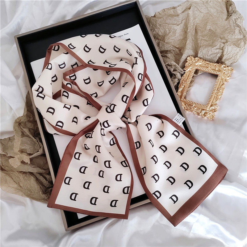Designer Scarves High-end Long Silk Scarves Used For Decorating Bags Decorative Ribbons, Hair Bands Luxurious Combinations