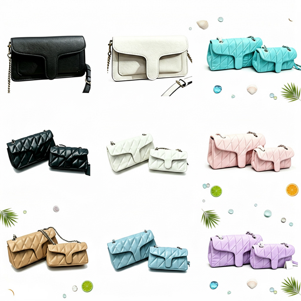 Designer bag women crossbody bag classic shoulder bag pure cow leather small square bag large capacity handbag Colorful color options Versatile style