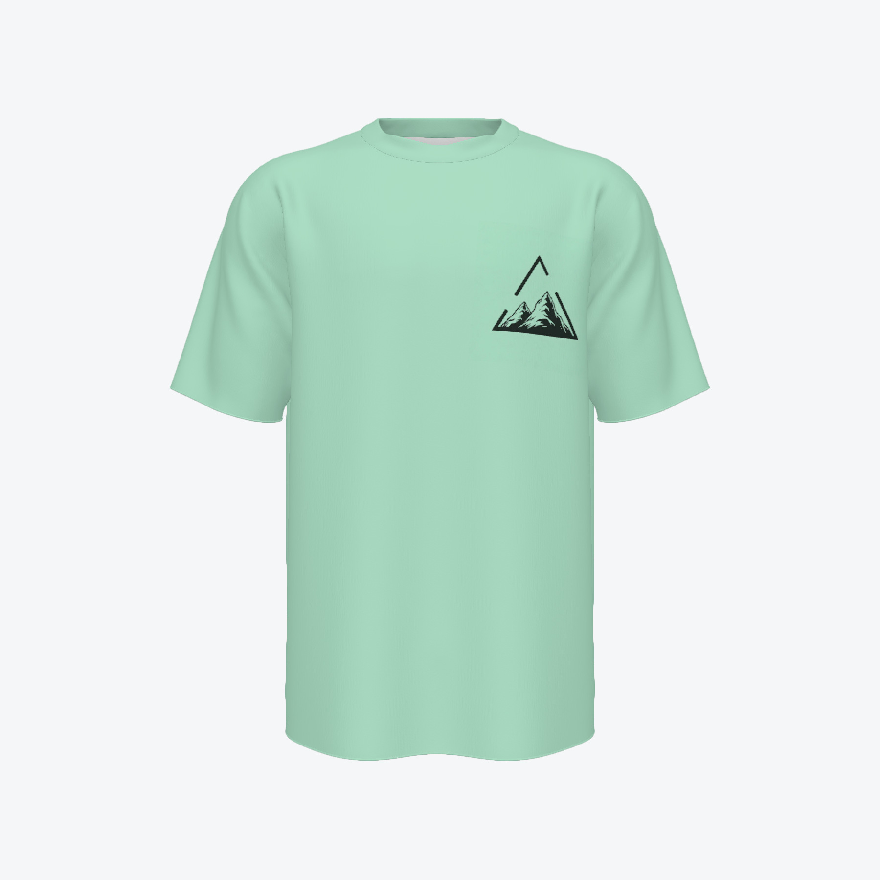 hot Free shipping luxury Men's t shirt Fashionable triangle printed graphic simple casual short sleeved t-shirt