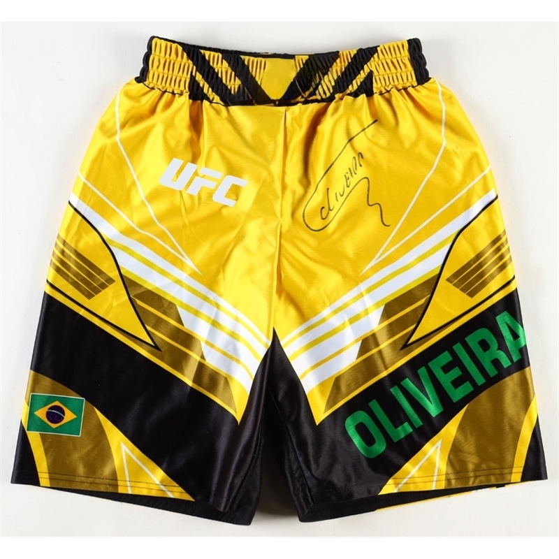 Retro Charles Oliveira Signed Do Bronx Custom Fight Shorts Men Women MMA Octagonal Cage Oversized Jujutsu Training y260311