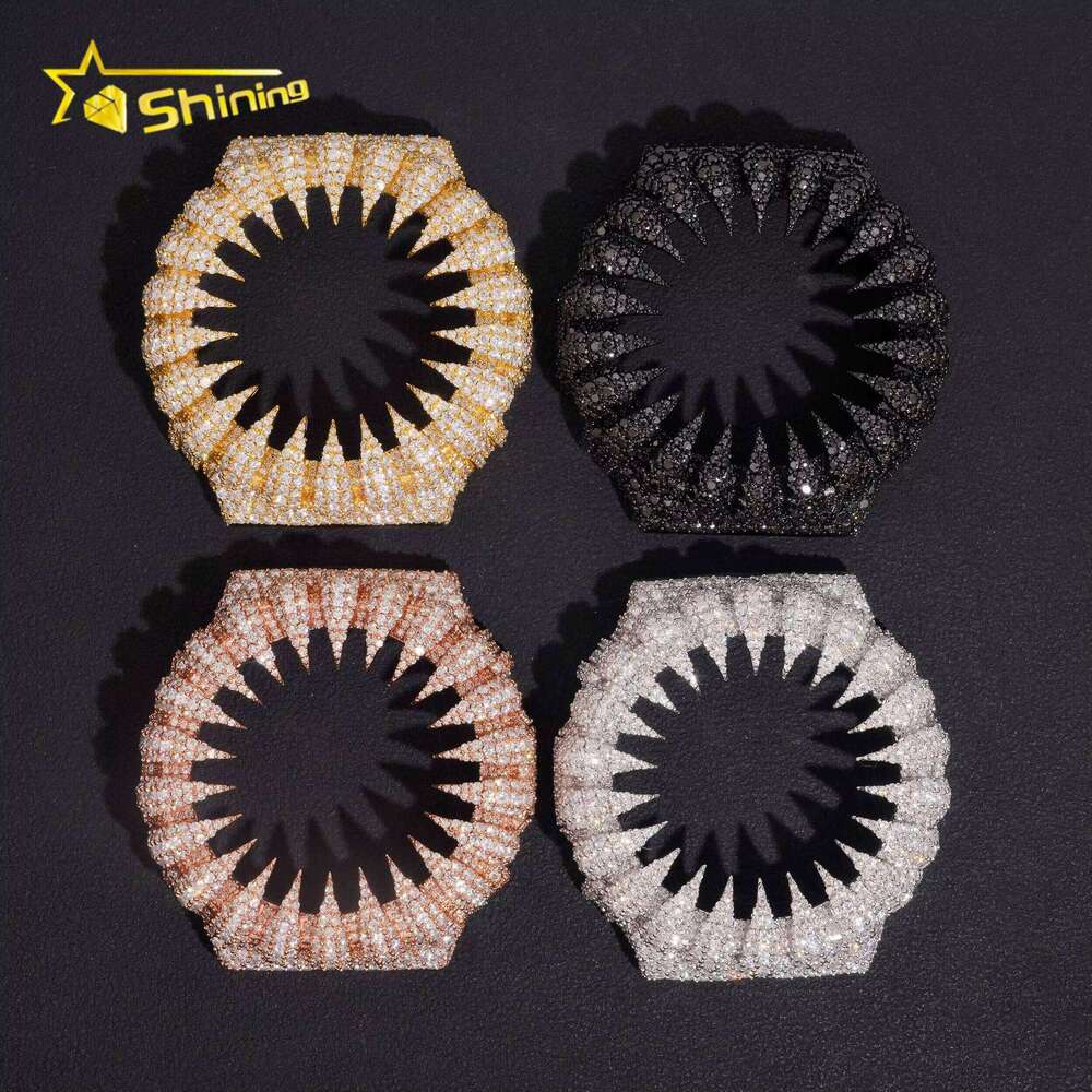 Hip-hop accessories bezel 925 sterling silver iced VVS moissanite thorn GA2100 watch case