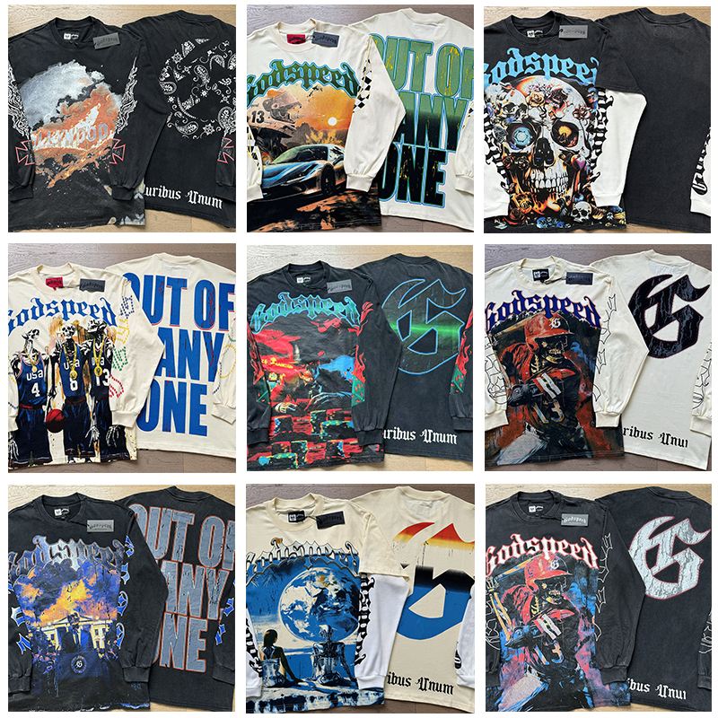 Designer Godsspeedes long t shirt Shirts fashion classics graphic tee tshirt mens clothes loose hip hop rock womens Godspeedd Long sleeves shirt size s-xl