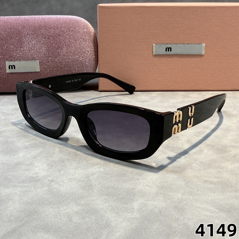 Brand Mens Designer Sunglasses Outdoor Shades Women Fashion Metal Oval Luxury Half Frame Sunshade Mirror Polarized UV400 Protection Glasses With Box 4149