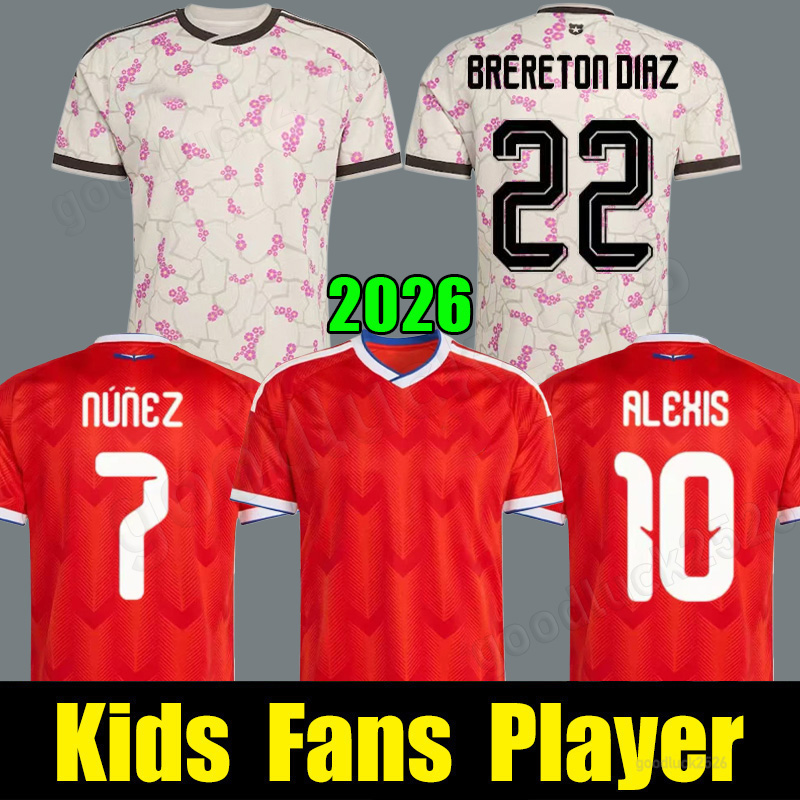 2026 World Cup 2026 2027 chile soccer jersey 26 27 Felipe Loyola Marcelino Nunez Dario Osorio Gabriel Suazo Home red Football uniform men kids Fans