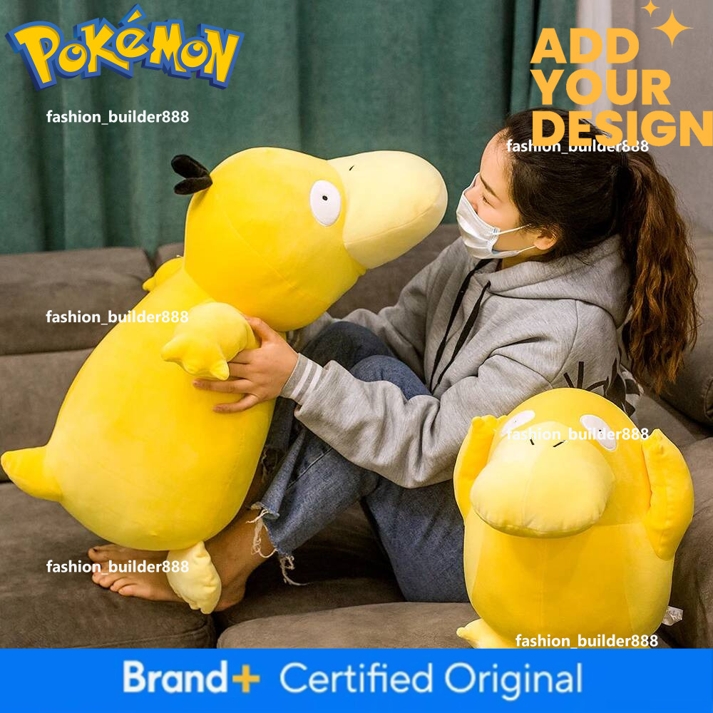 Big Size Pikachu Plushies Psyduck Stuffed Anime Pokemon Yellow Duck Sleeping Plush Toy Throw Pillow Girl Xmas Gifts