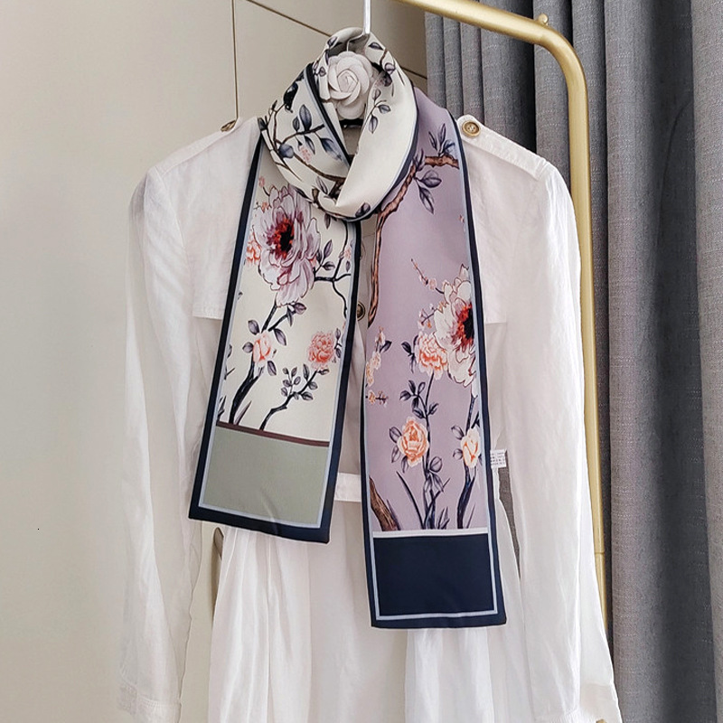 Designer Scarves High-end Long Silk Scarves Used For Decorating Bags Decorative Ribbons, Hair Bands Luxurious Combinations