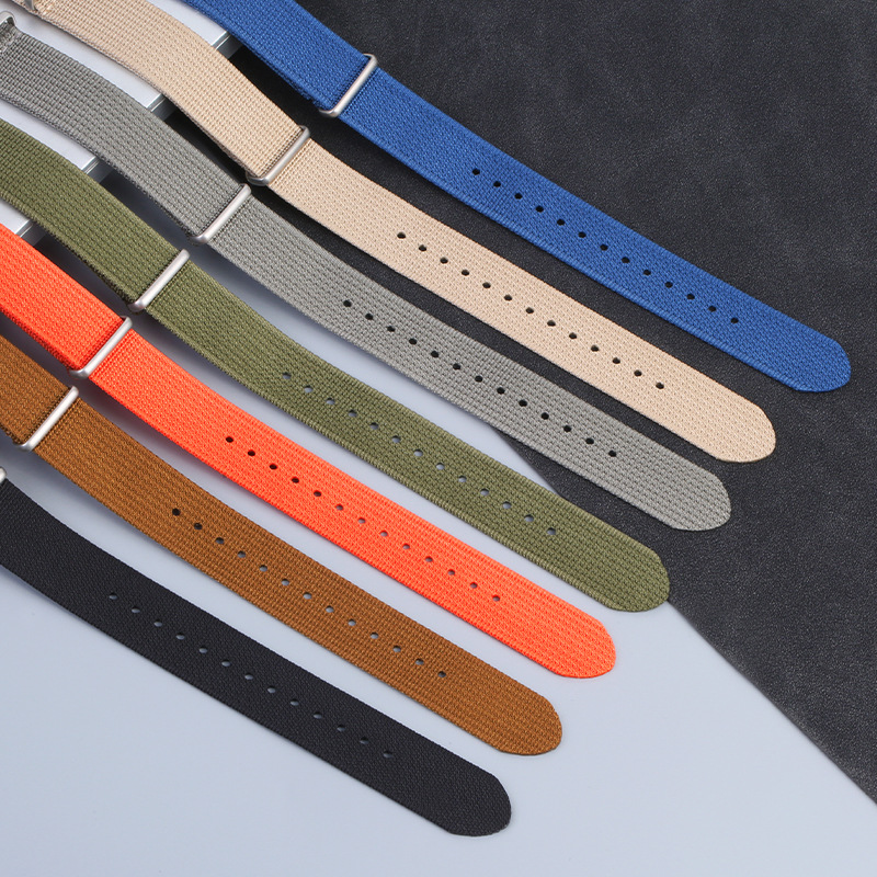 Universal Single Pass Nylon Watch Strap 18mm 20mm 22mm,304L Stainless Steel Buckle High-Density Stitched Edge NATO Band Wholesale