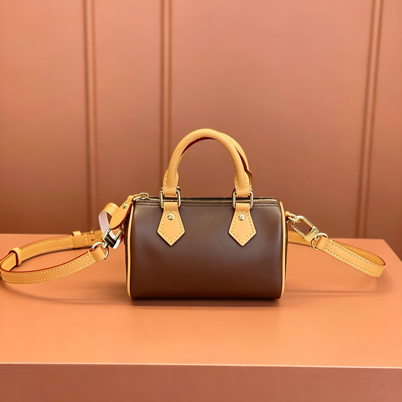 Nane New Designer Boston Style Handbag Classic Luxury Women's Casual Tote Elegant Printed Versatile Genuine Leather Crossbody Shoulder Bag Purse