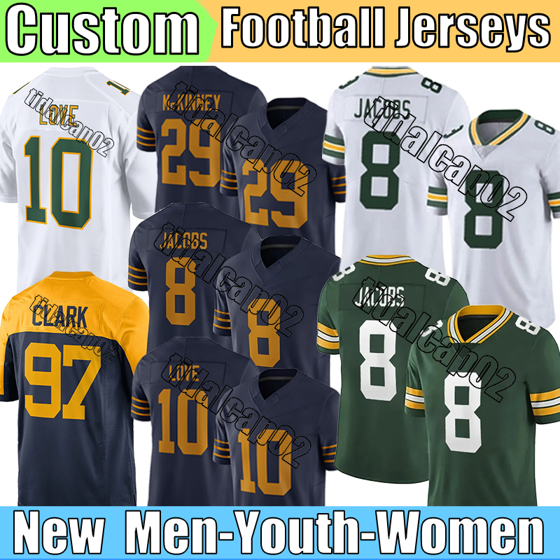 Green BayS PackersS Jersey PackersJersey #10 Love Reed Golden McKinney Rodgers Kraft Driver Jerseys #8 Jacobs Doubs Wicks Gary Van Ness Favre White Football Jersey