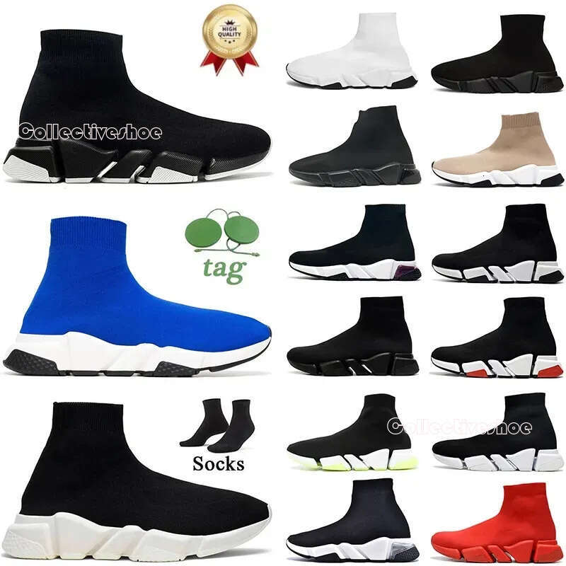 2026 Designer Sock For Me Women Paris Triple-S black White Red Breathable Sneakers Race Runner Shoes Walking Sports Outdoor Eur 36-47