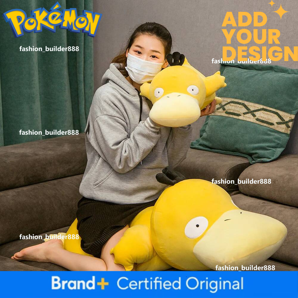 Big Size Pikachu Plushies Psyduck Stuffed Anime Pokemon Yellow Duck Sleeping Plush Toy Throw Pillow Girl Xmas Gifts