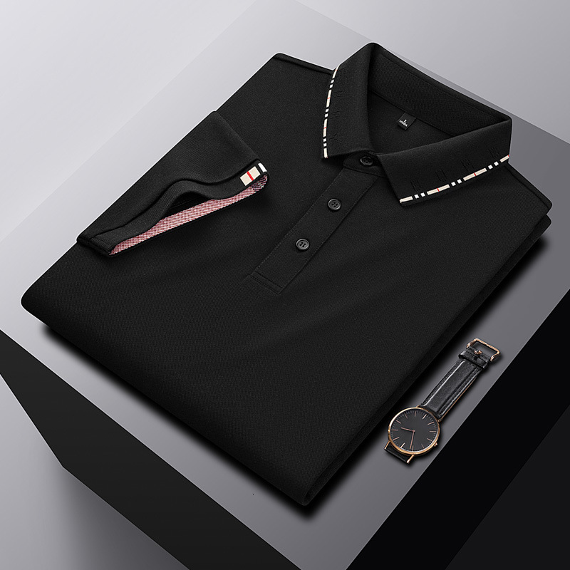 Cross-border supply of popular new spring-summer 220g pique men's shirt, solid color computer collar short-sleeve T-shirt polo shirt for men