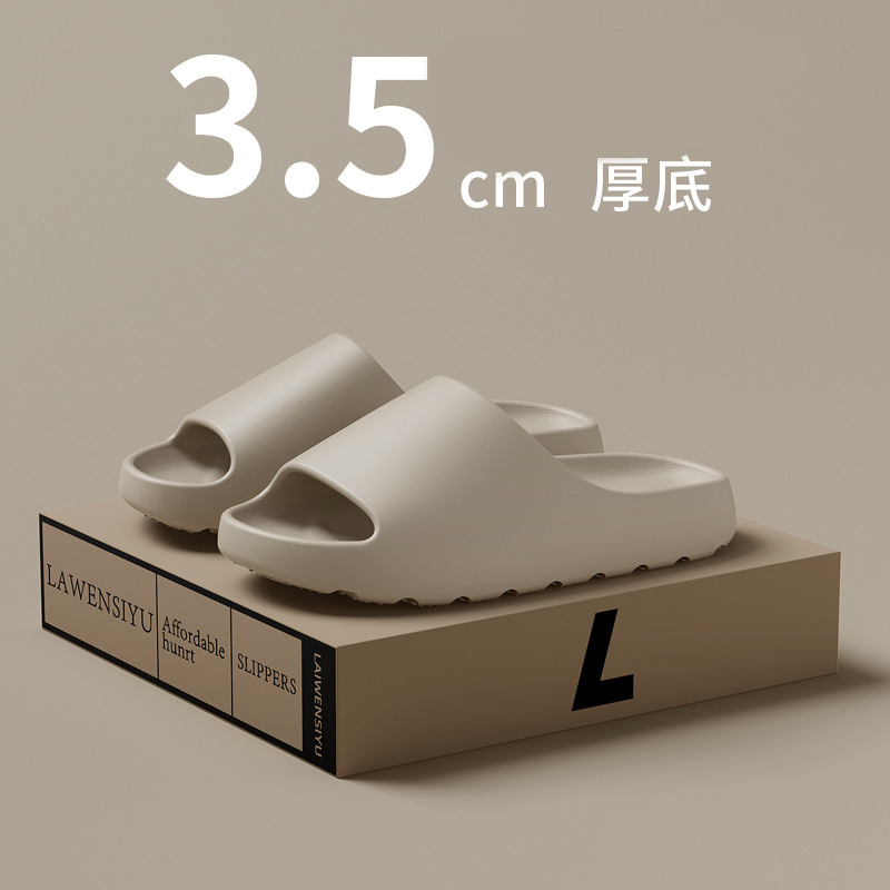 New Designer Flat Slippers for Men Thick-soled Anti-slip Wear-resistant Sandals for Women Home and Outdoor Beach Shoes