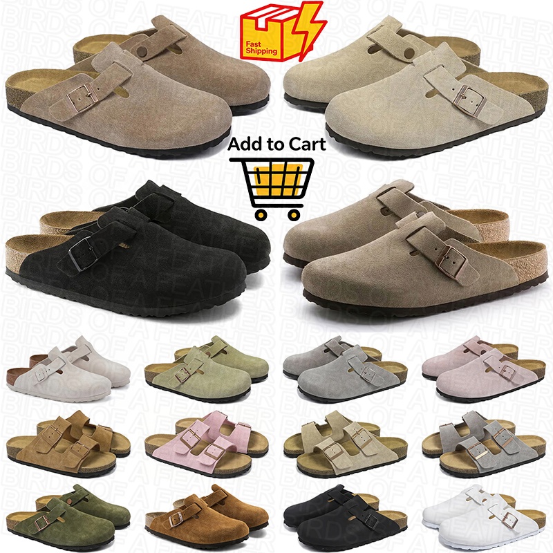 men women designer slippers sandals clogs slides shoes with box sliders slipper suede leather flip flops buckle flat sneakers brown black white grey