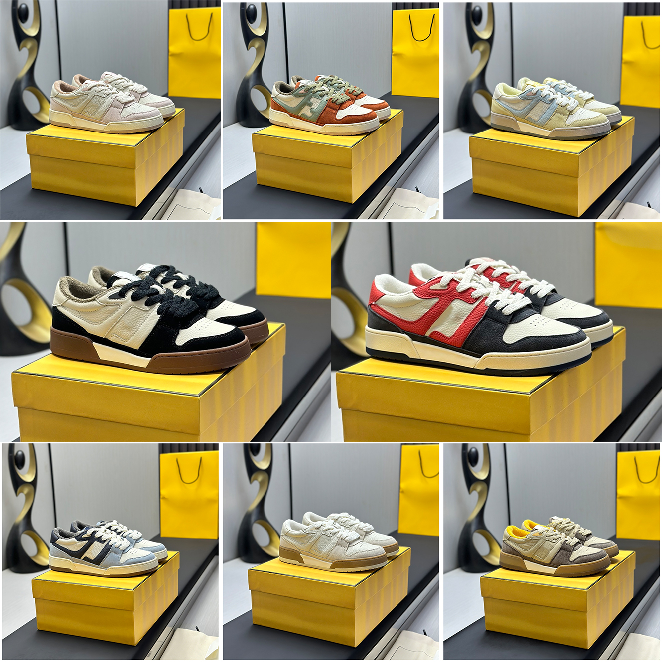 High-quality Color-block Versatile Commuting Trainers, Suede Patchwork Retro Sneakers, Unisex Casual Shoes F03
