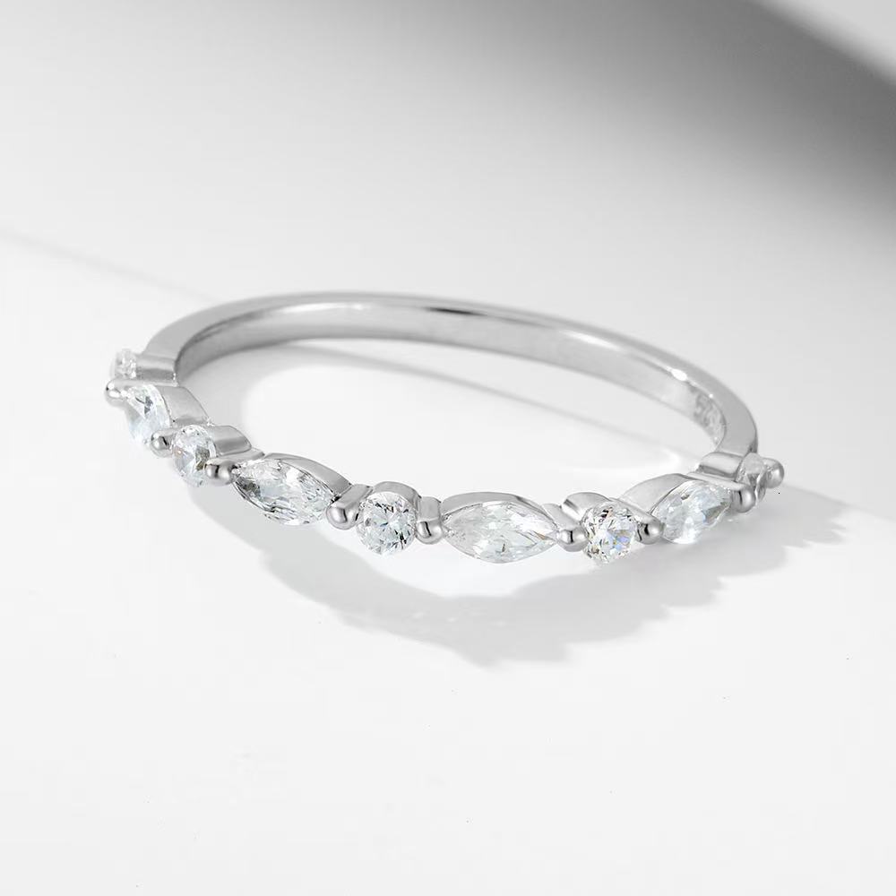 Certified Cvd HPHT Lab Grown Created Diamond 14k 18k Solid Gold Eternity Wedding Band Ring for Women Man Oval Cut - view 4