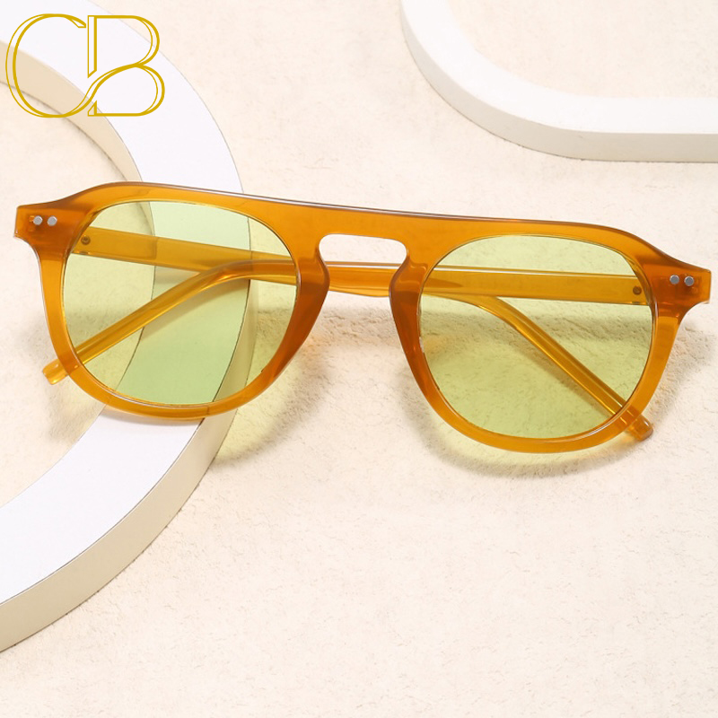 Pilot Sunglasses For Men Women Vintage Brand Designer Punk Sun Glasses Men's Unisex Eyewear Steampunk Rivet UV Protection Y2K Futuristic CB Fashi