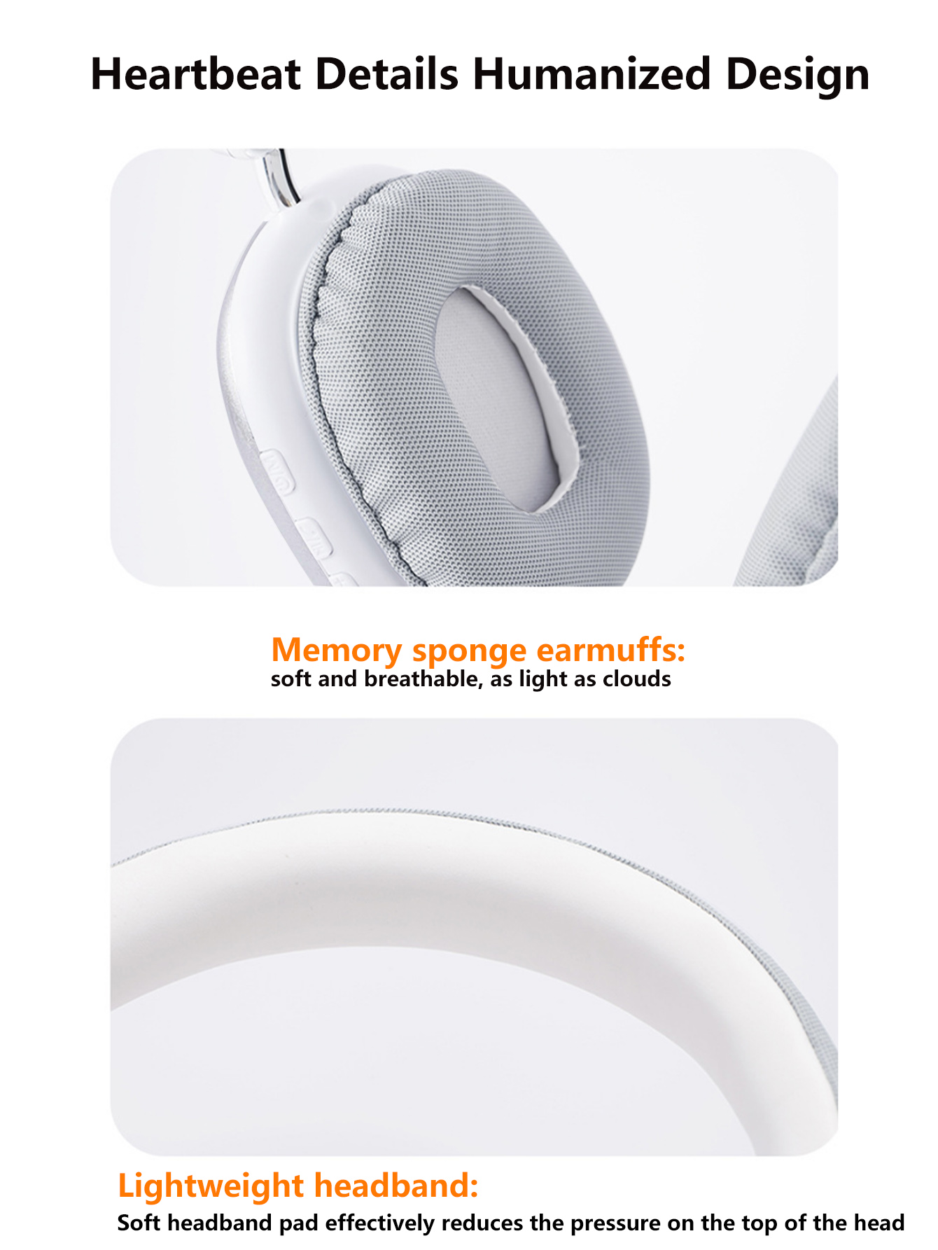 Wireless Over-Ear Bluetooth Headphones,8H Playtime,BT5.3,Hi-Fi Deep Bass, Foldable Comfortable Headset with Mic ,Perfect Gift For Birthday Daily Use