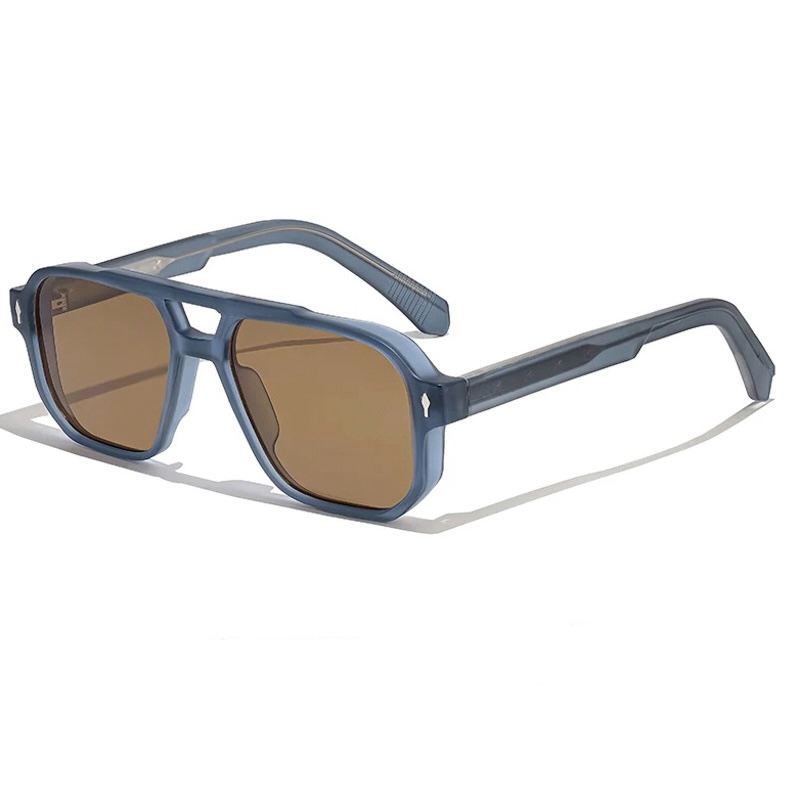 CB Retro Punk Sunglasses Pilot Men Vintage Flat Top Double Bridges High Quality Sun Glasses Women Travel Party Festival Eyewear Beach Steampunk UV400