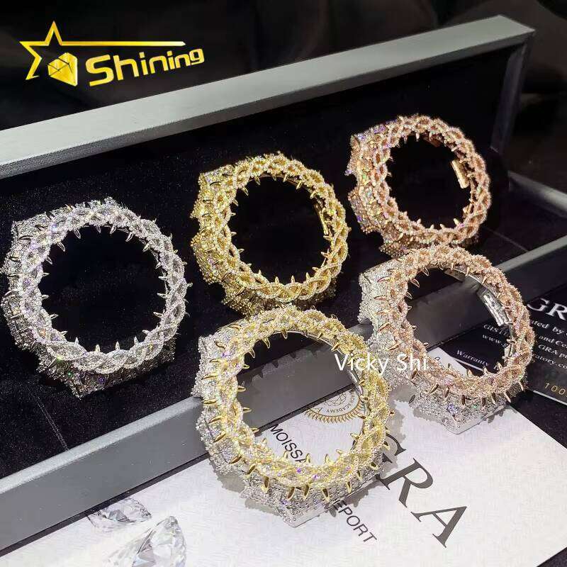 Hip-hop jewelry iced-out case accessories 925 sterling silver Buss Down moissanite watch bezel