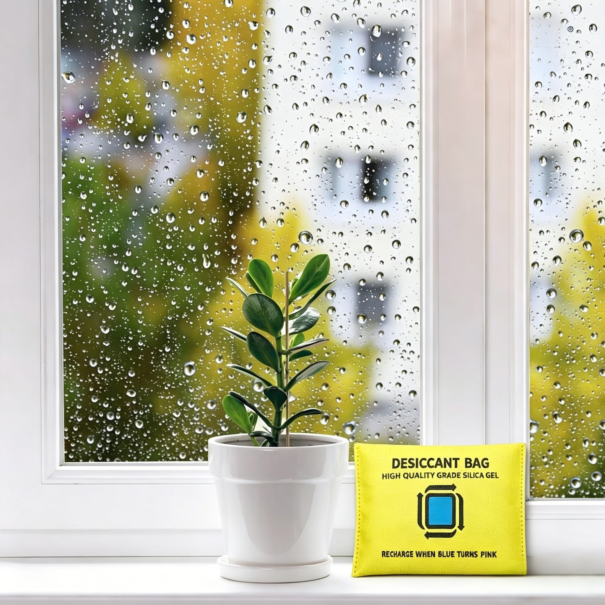 Reusable Moisture Absorber Bags Color Changing Silica Gel Desiccant Dehumidifier for Closet Car Home