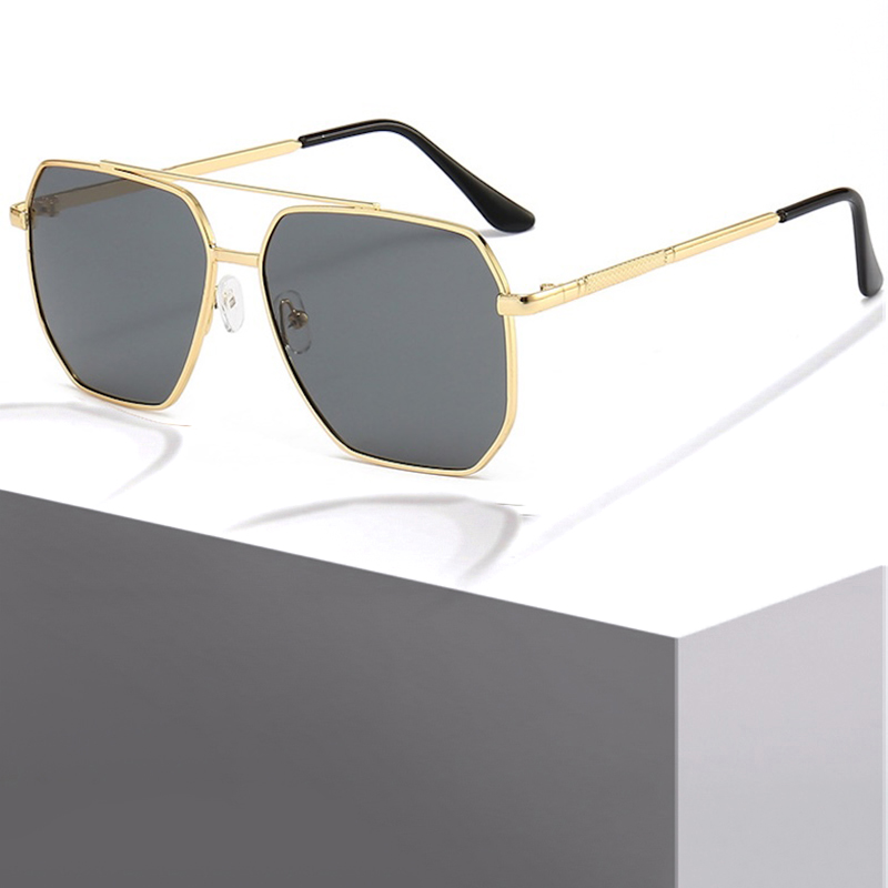 Pilot Polarized Sunglasses Men Metal Frame Oversized flattering round face Classic Driving anti glare lightweight square shades Fishing CB Fashion Ace