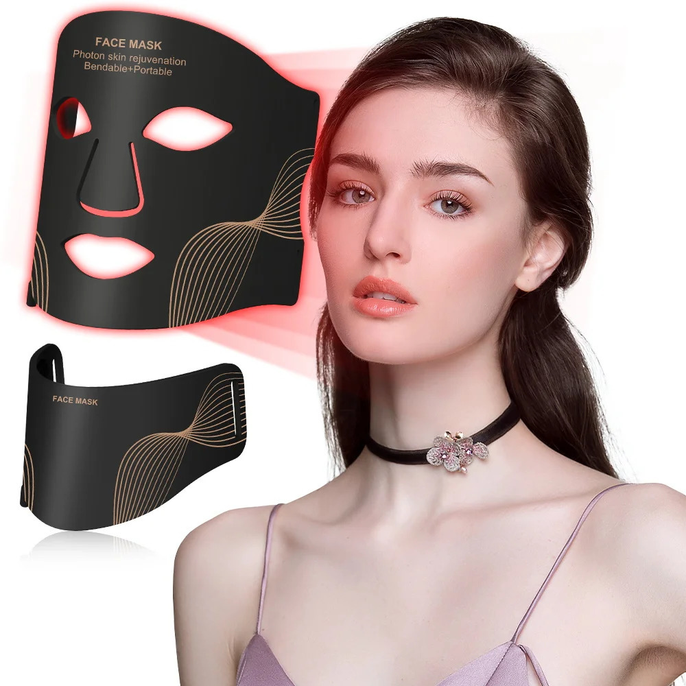 7 Color LED Face Mask with Neck Wireless Portable Red Light for -Aging s Skin Rejuvenation Home Use 260422