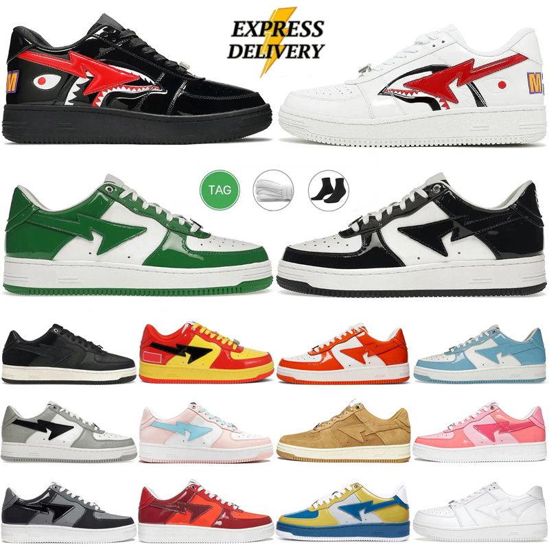 Designer Skate shoes SK8 Star Mens Womens Sasual Shoes Camo Black White Green Red Orange Shark Camouflage Sports Sneakers Classic Platform Shoes Trainers Eur 36-45