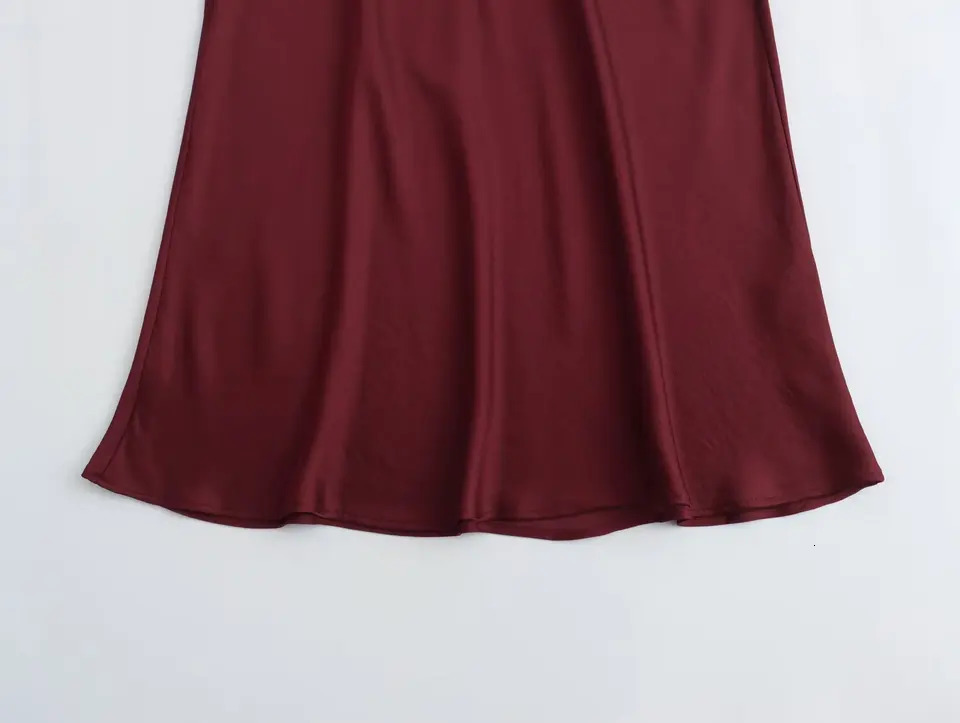 ETJ 2025 Womens spring elegant fashion all-in-one stretch high-waisted A-line silk satin sag skirt multi-color option 260422