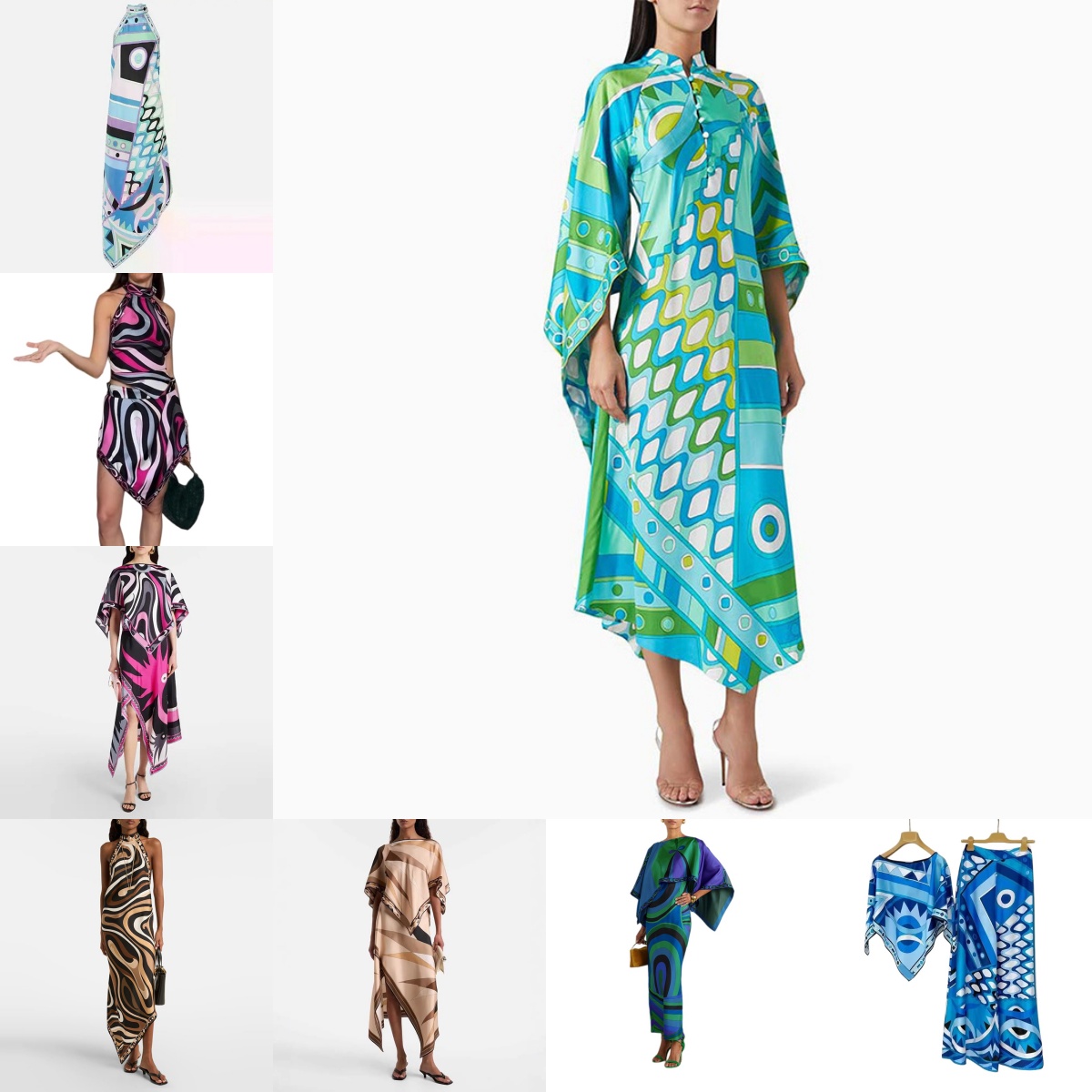 Vintage Contrast Color Dress Women Designer Luxury Sexy Halter Dress Lady Y2K Beach Vacation Party Vest Dress