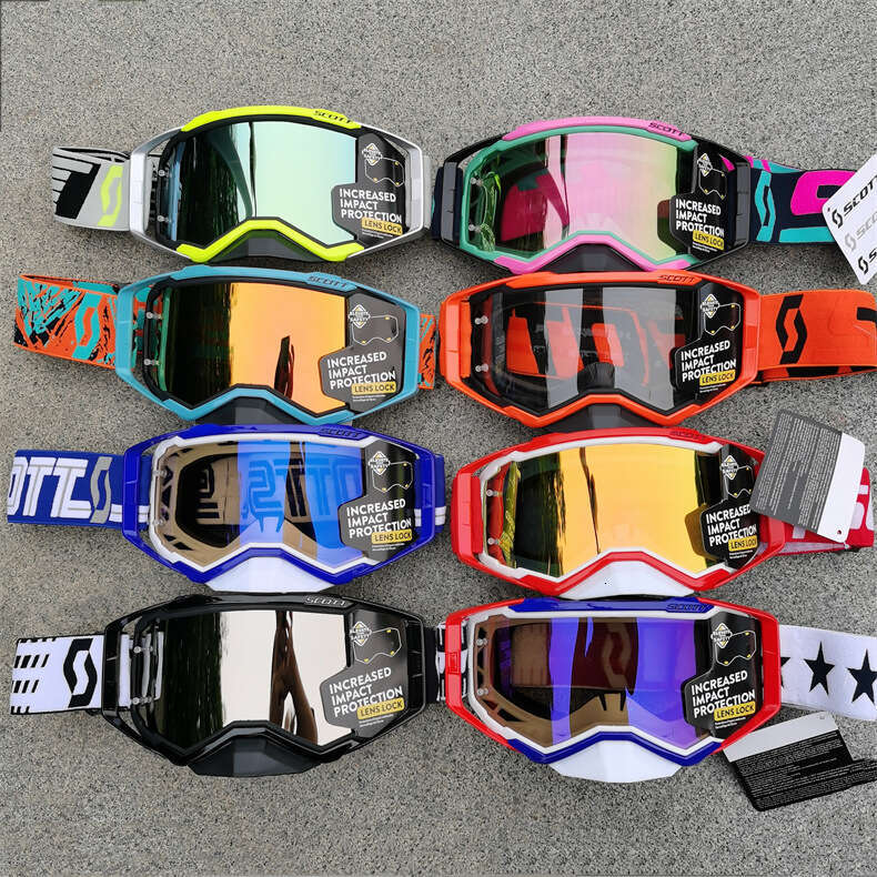 Motocross Goggles with Anti-Fog Lens - Impact Protection Off-Road Riding Goggles, UV400 Windproof MX ATV Dirt Bike Eyewear for Men & Women