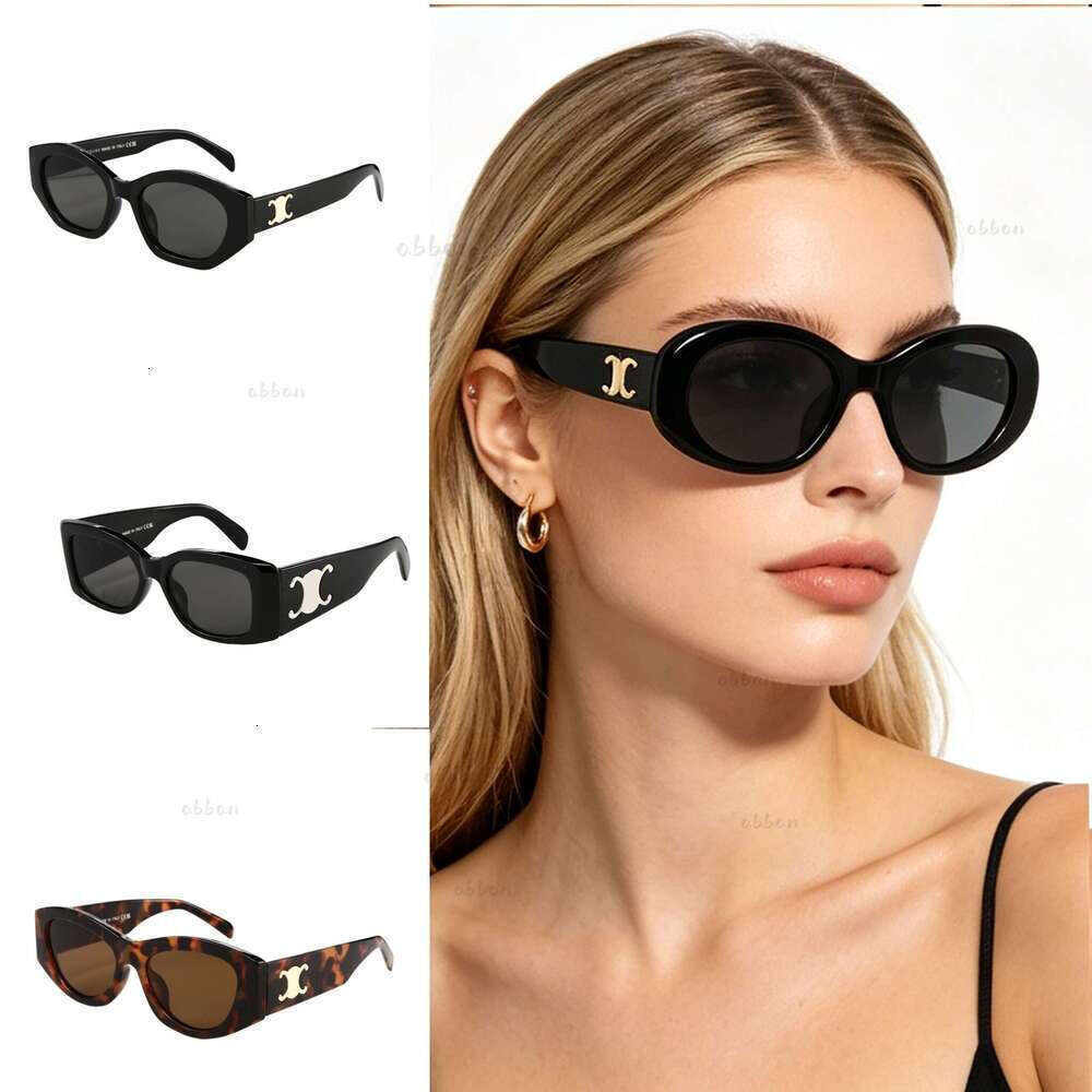 Luxury Vintage Sunglasses for Women Men Designer Oval Frame UV400 Polarized Outdoor Travel Eyewear with box
