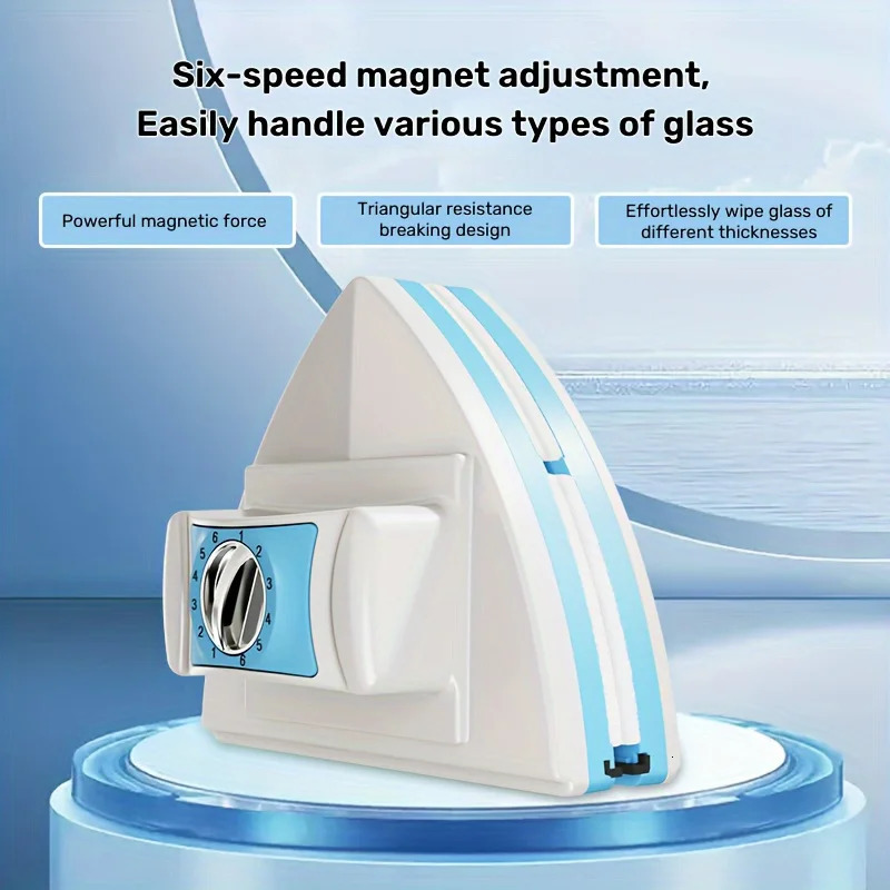 Adjustable Magnetic Double Window Glass Wiper Glider Washing Brush Equipment Cleaning Brush Wiper Tools for High-Rise 260422 - view 3