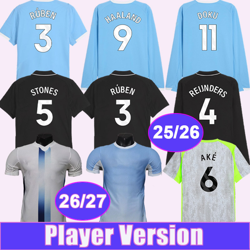 25 26 HAALAND Mens Player Soccer Jerseys GREALISH MARMOUSH STONES DE BRUYNE BERNARDO FODEN Home Away 3rd 4th Special Edition Football Shirts