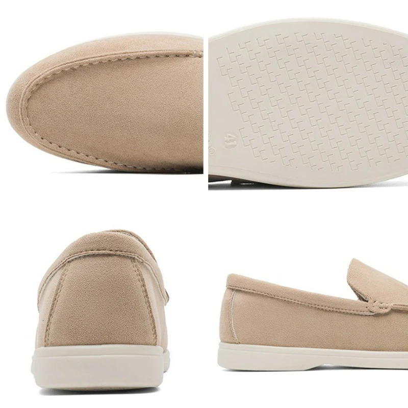 Mens Casual Shoes Suede Leather Loafers Classic British Style Men Shoes Lightweight Soft Moccasins Male Slip on Driving Flats 260424