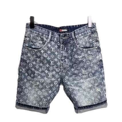 essential shorts Men's denim shorts new summer style personalized print slim fit versatile mid-length pants mens shorts