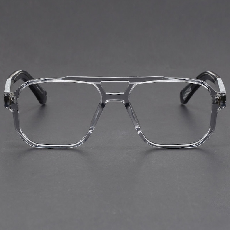 Pilot Gaming Glasses Anti Blue Light Computer Work Men Women Oversized Optical Prescription Eyewear Goggles Blocking Double Bridges Reading RX Myopia 