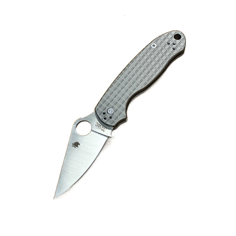 C223 Checkered Aluminum Alloy Handle Folding Knife Outdoor Pocket Knife with Full Steel Handle Camping Hiking Survival Knife Top