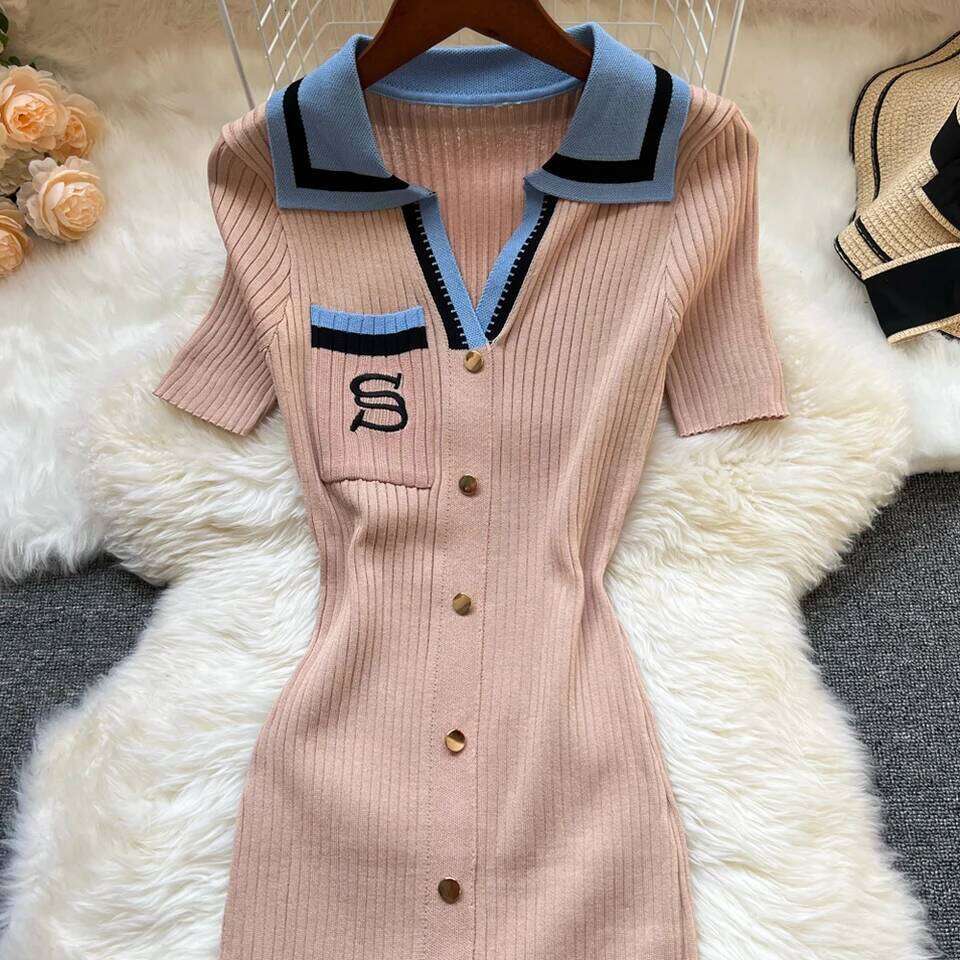 Luxury Y2K Embroidery Knitted Dress, Summer Long Bodycon Sweater Dress, Chic Streetwear, Fashion Slim Elegant Women Vestidos MAKOUFEI