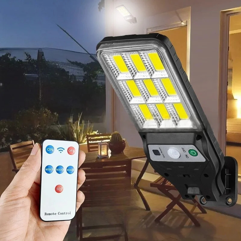 400000LM Solar LED Lights Outdoor With 3 Mode Waterproof Motion Sensor Security Lighting Wall Street Lamp for Garden Patio Path 260423