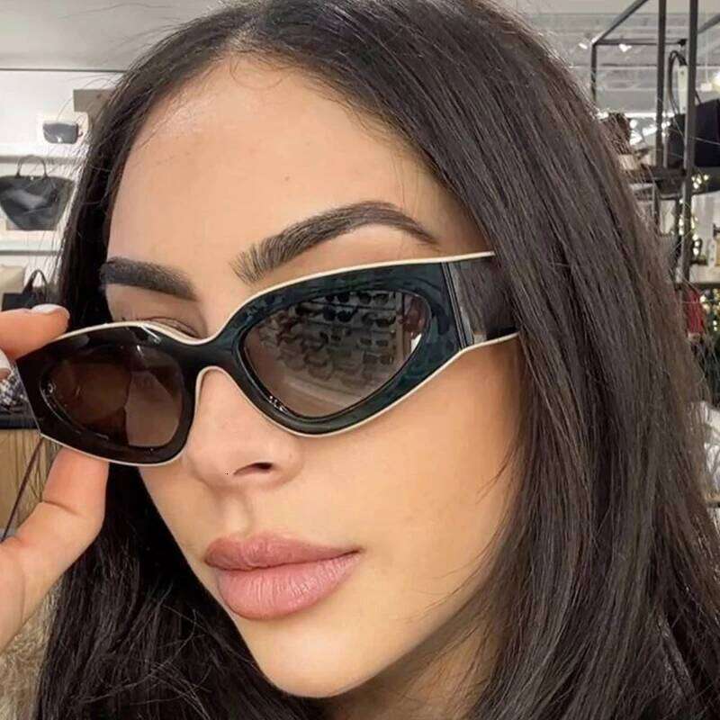 Retro Fashion Punk Cat Eye Sunglasses Women Cool Brand Plastic Unisex Sun Glasses Black White Shades Uv400 Chunjinqiuli