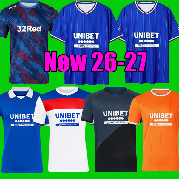 25 26 27 RANGERSS fc Soccer Jerseys 2025 2026 Glasgow COLAK ROOFE BARKER MORELOS TAVERNIER TILLMAN FC FASHION JR ARMED FORCES DAY TEE Kit top Football Shirt men kids set
